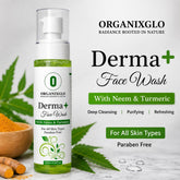 DERMA+ FACE WASH WITH NEEM & TURMERIC 120ML