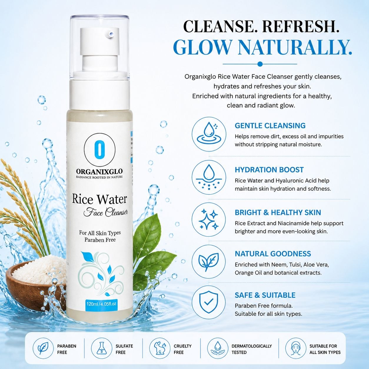RICE WATER OIL CONTROL FACE CLEANSER 120 ML