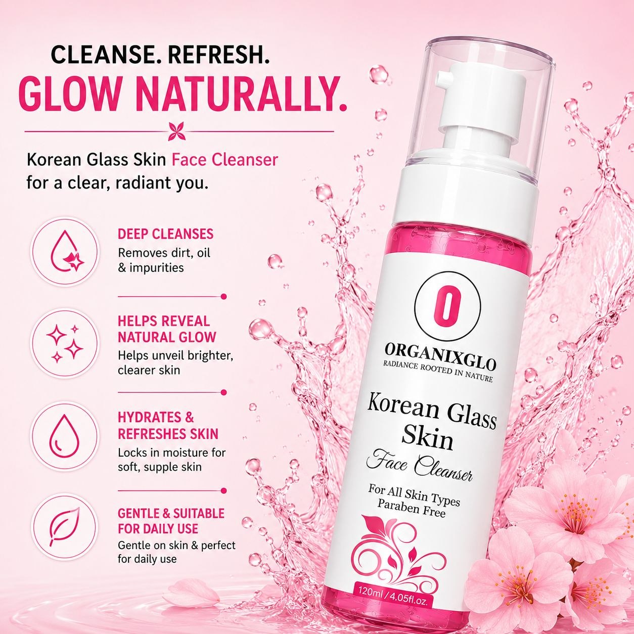 KOREAN GLASS SKIN FACE CLEANSER 120ML