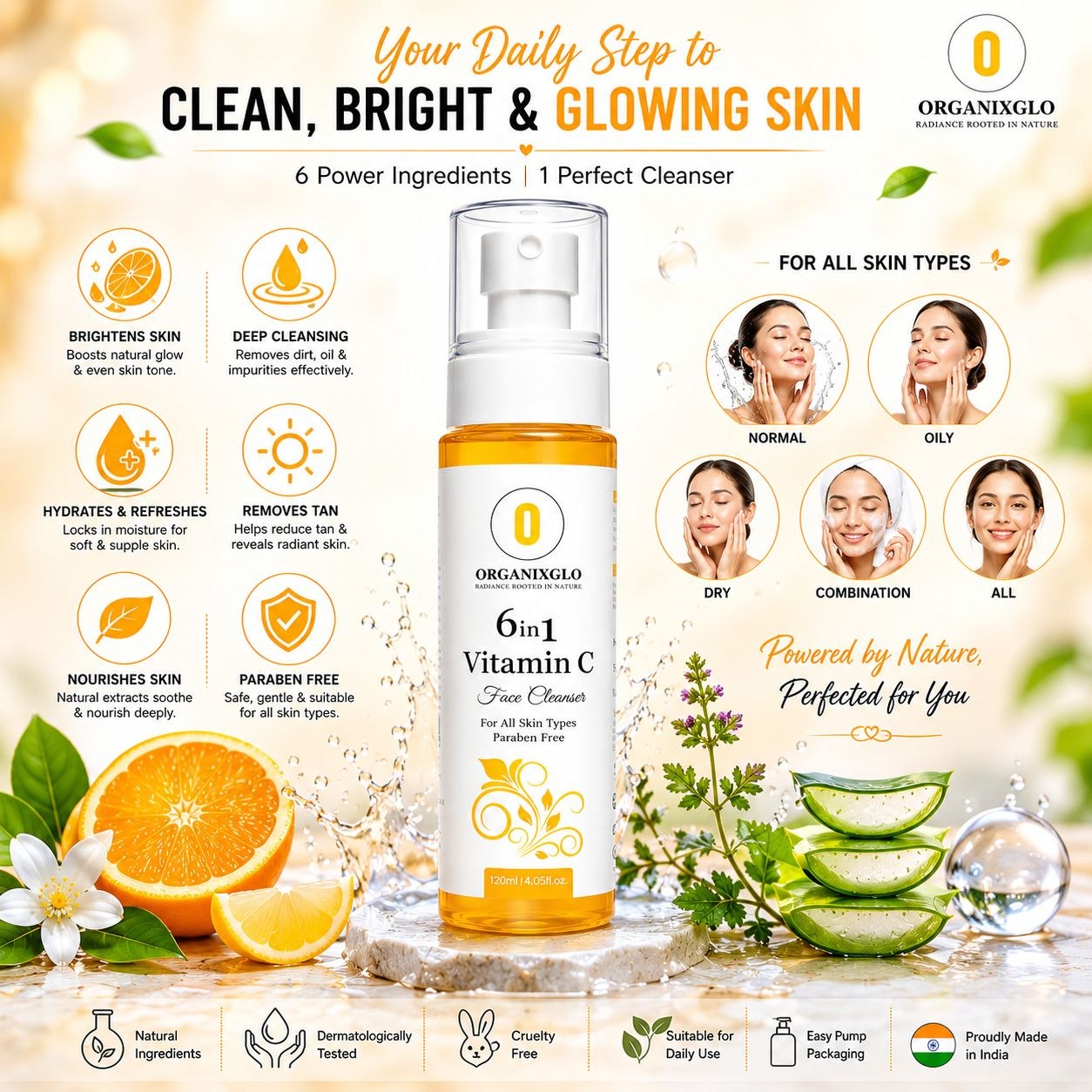 6 IN 1 MULTI VITAMIN FACE CLEANSER 120 ML