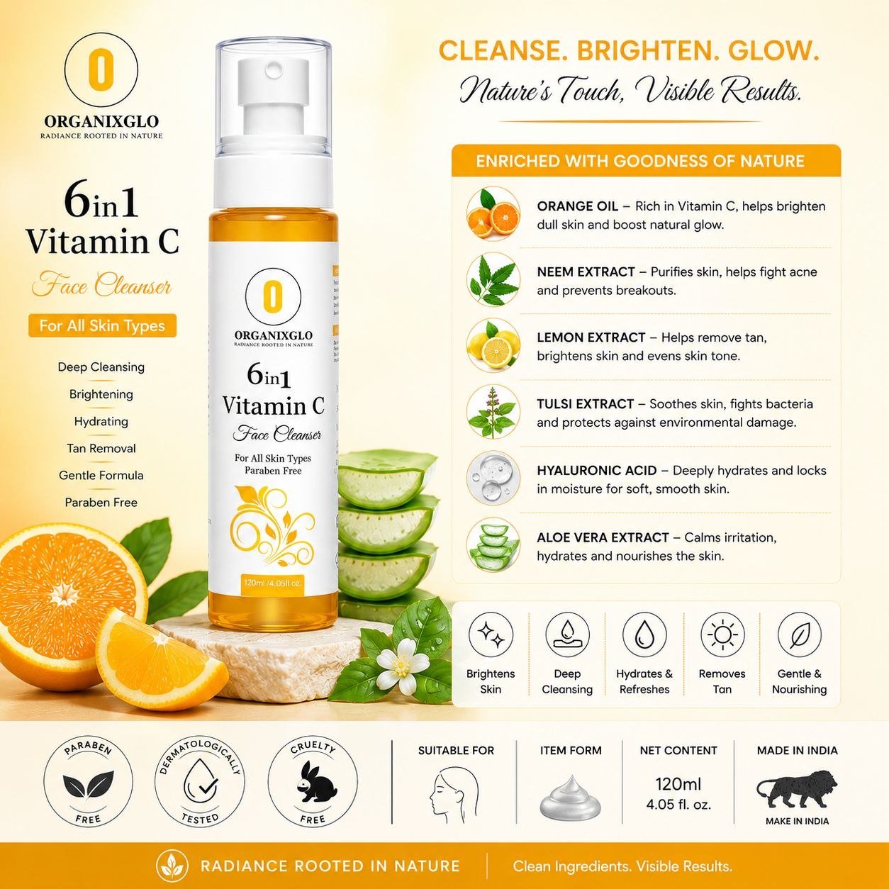 6 IN 1 MULTI VITAMIN FACE CLEANSER 120 ML