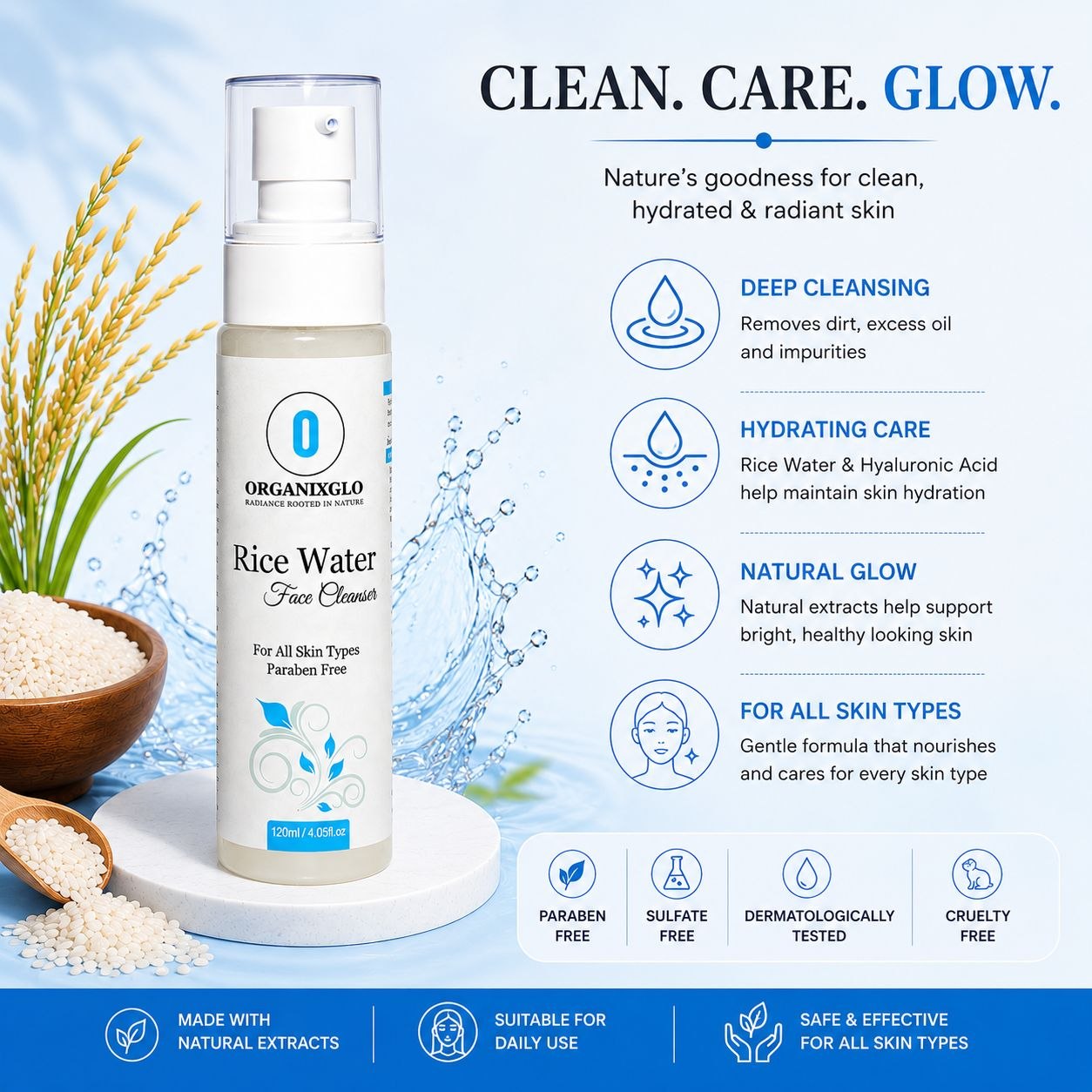 RICE WATER OIL CONTROL FACE CLEANSER 120 ML