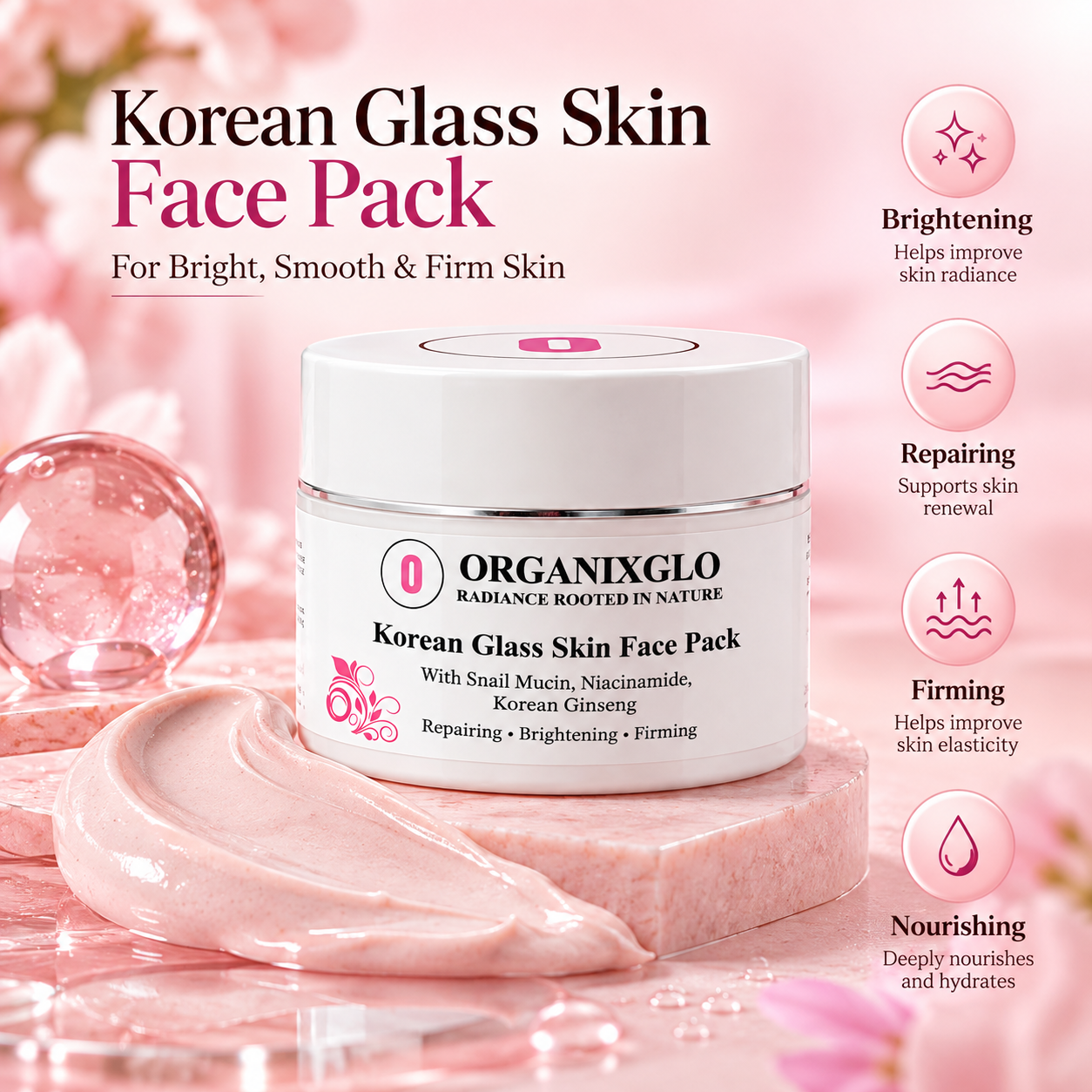 KOREAN GLASS SKIN FACE PACK 200 GM