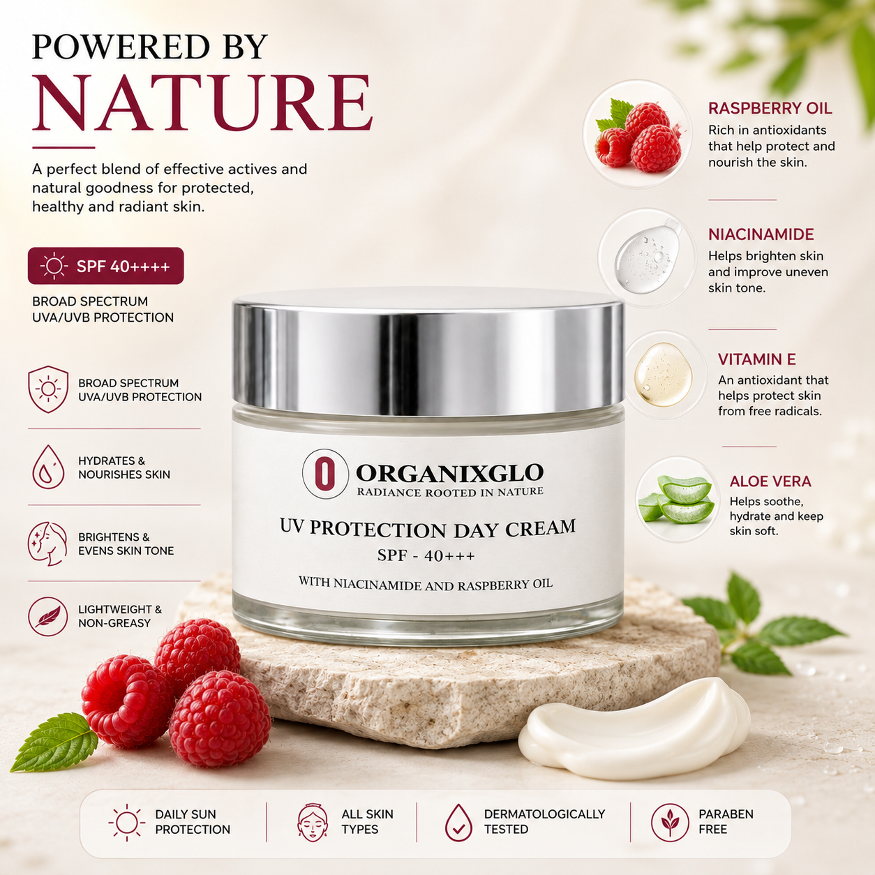UV PROTECTION DAY CREAM WITH SPF 40 PA++++